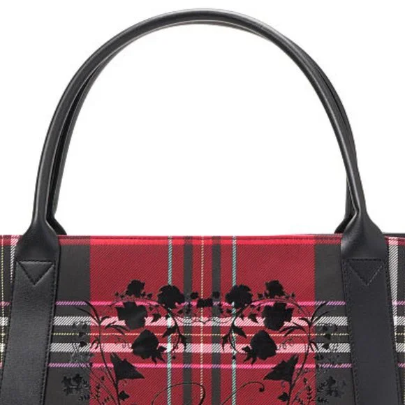 VS Plaid Tote Brand New! Red & Black Perfect Christmas Present! Gift NWT - Picture 6 of 16